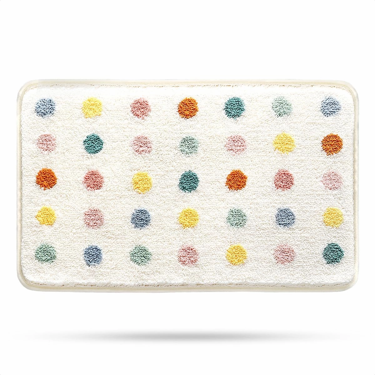 Molesun Floral Bath Mat, Bathroom Rug Non-Slip Soft Shower Rug Microfiber Cute Bath Rug for Kids, Water Absorbent Thick Shaggy Floor Mats for Bedroom, Kitchen, Home Decor, 16" x 24"