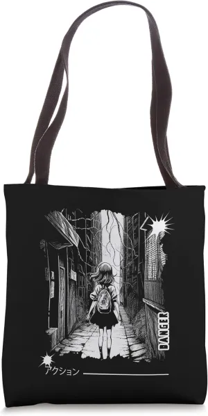 Monochrome Shonen, manga panel schoolgirl horror passageway Tote Bag