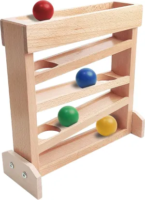Montessori Ball Drop Toy for 1 Year Old, Wooden Ball Drop Toy Wooden Ball Tower for Toddlers, Pound a Ball for Toddlers 1-3 Early Childhood Education Visual Tracking for Boys Girls Gift