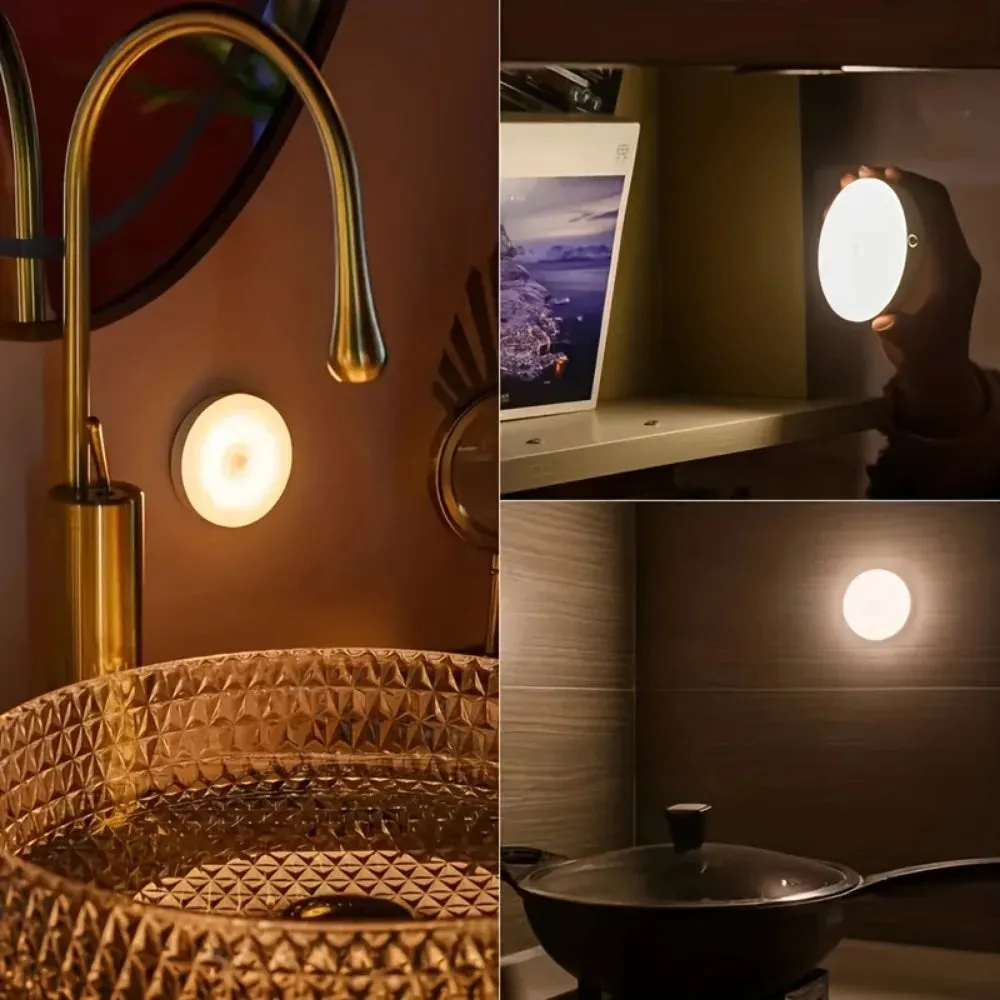 Motion Sensor LED Night Light – Rechargeable Wireless Bedside Lamp for Bedroom, Kitchen, Stairs, and Closet