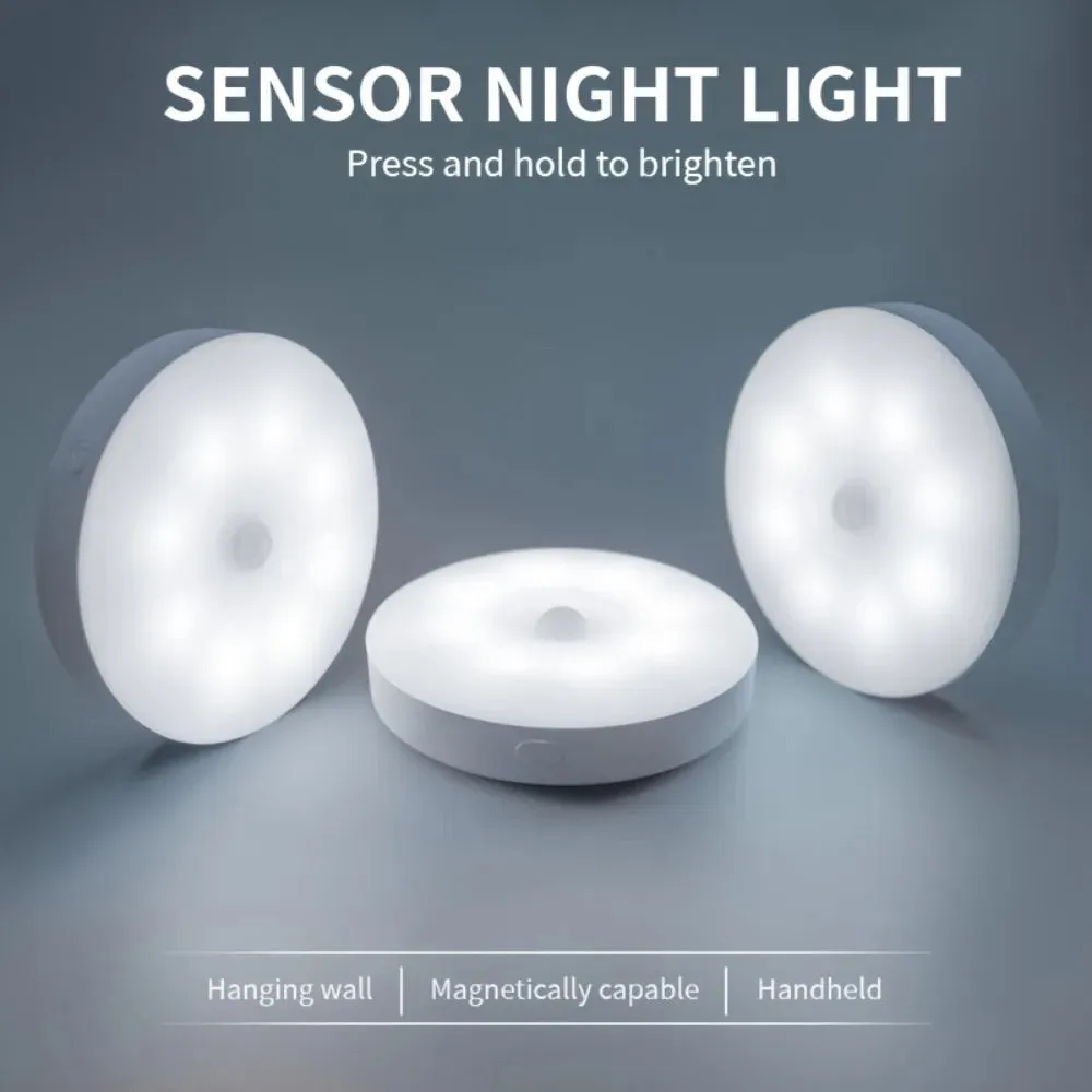 Motion Sensor LED Night Light – Rechargeable Wireless Bedside Lamp for Bedroom, Kitchen, Stairs, and Closet