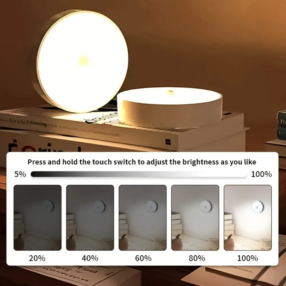 Motion Sensor LED Night Light – Rechargeable Wireless Bedside Lamp for Bedroom, Kitchen, Stairs, and Closet