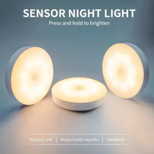Motion Sensor LED Night Light – Rechargeable Wireless Bedside Lamp for Bedroom, Kitchen, Stairs, and Closet