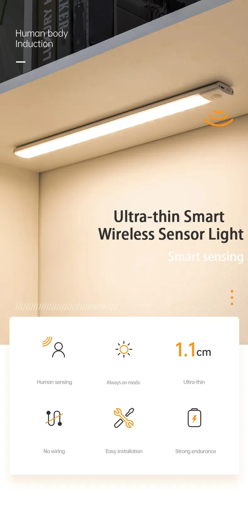 Motion Sensor Wireless LED Night Light