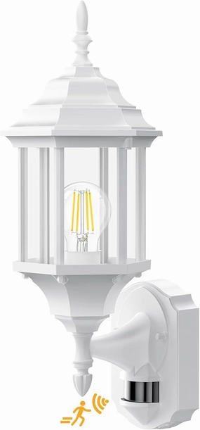 Motion Sensor Outdoor Lights, 16 inch Dusk to Dawn Outside Porch Lights, Waterproof Anti-Rust Aluminum Outdoor Wall Lights Exterior Lighting Fixtures for House, Garage, Front Door, White
