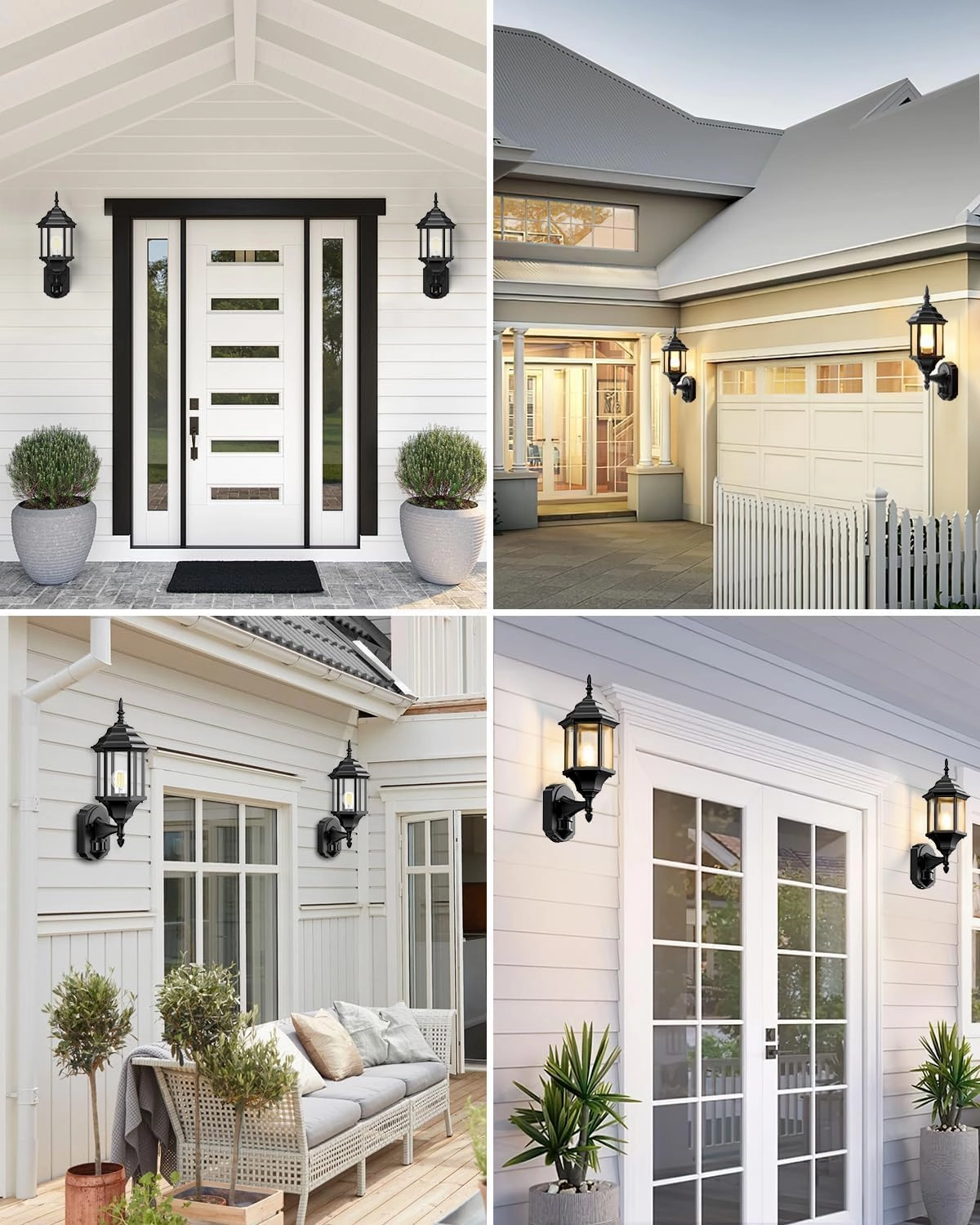 Motion Sensor Outdoor Lights, 2 Pack 16 inch Dusk to Dawn Outside Porch Lights, Waterproof Anti-Rust Aluminum Outdoor Wall Lights Exterior Lighting Fixtures for House, Garage, Front Door