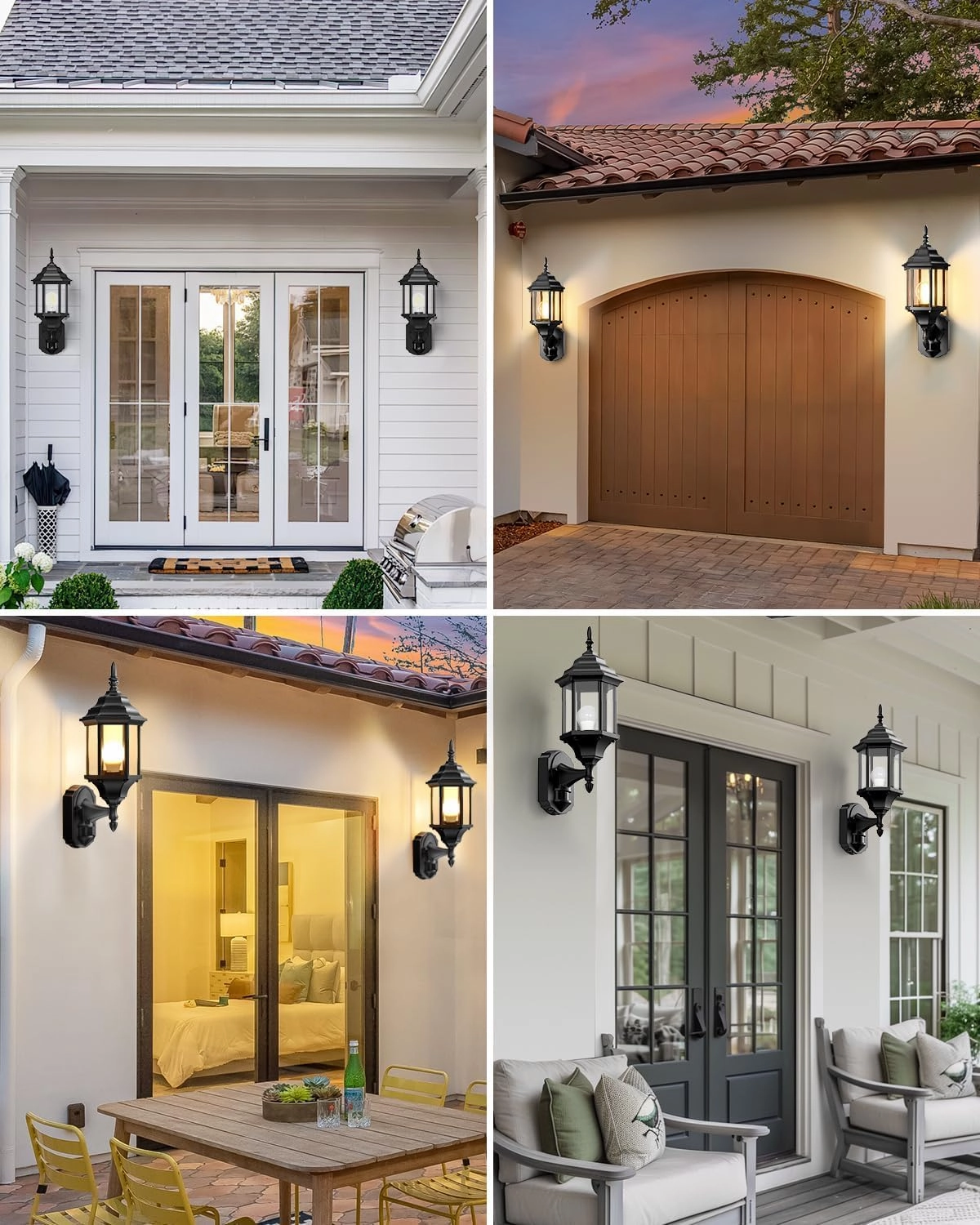 Motion Sensor Outdoor Lights, 2 Pack 16 inch Dusk to Dawn Outside Porch Lights, Waterproof Anti-Rust Aluminum Outdoor Wall Lights Exterior Lighting Fixtures for House, Garage, Front Door
