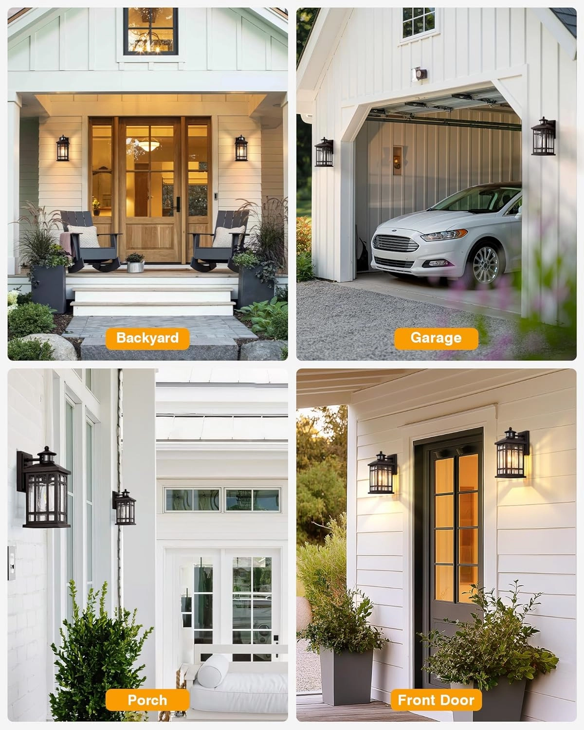Motion Sensor Outdoor Wall Light, Oil Rubbed Bronze Dawn to Dusk Outdoor Light Fixture, Aluminium Anti-Rust Porch Lights Wall Mount, Outside Lights for House Garage Patio Entry Front Door
