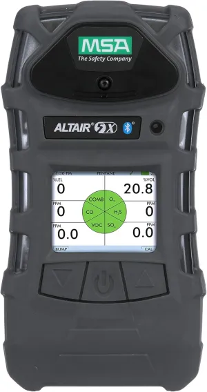 MSA 10116924 ALTAIR 5X Multi-Gas Detector - (O2, CO, H2S), Charcoal Device with Monochrome Display, Portable Gas Monitor, Durable, UL/CSA, Instrument Only