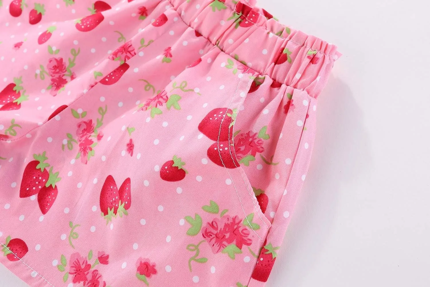 Mud Kingdom Strawberry Girls Outfits Summer Holiday Cute Backless