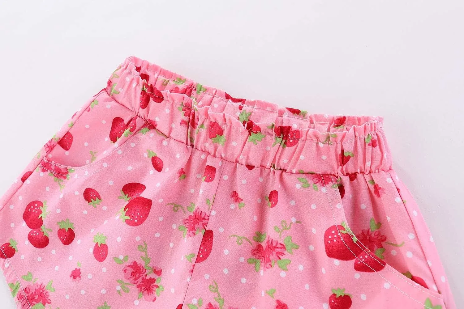 Mud Kingdom Strawberry Girls Outfits Summer Holiday Cute Backless