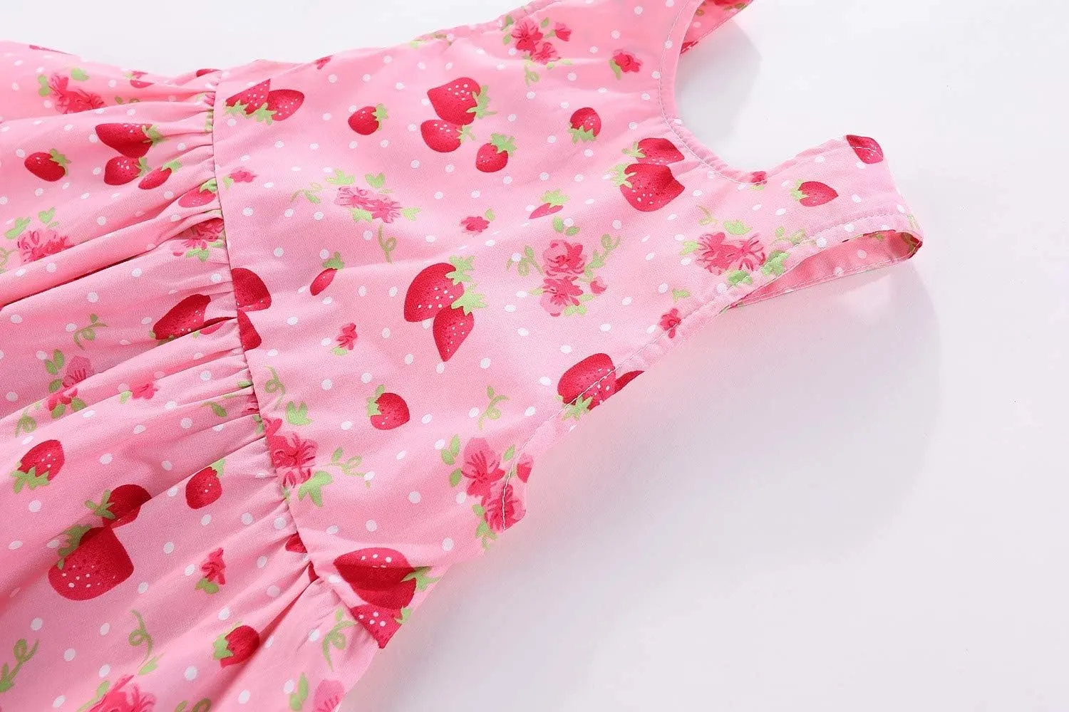 Mud Kingdom Strawberry Girls Outfits Summer Holiday Cute Backless