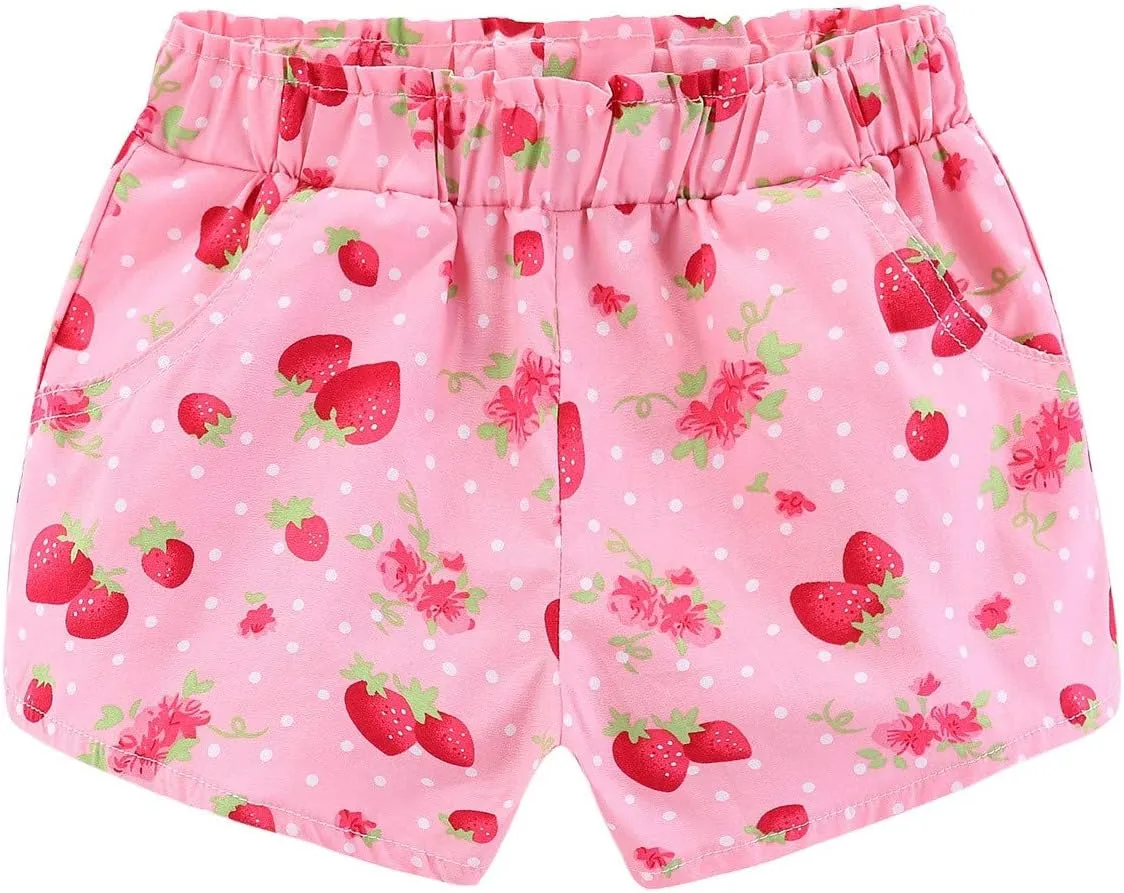 Mud Kingdom Strawberry Girls Outfits Summer Holiday Cute Backless