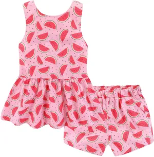 Mud Kingdom Strawberry Girls Outfits Summer Holiday Cute Backless