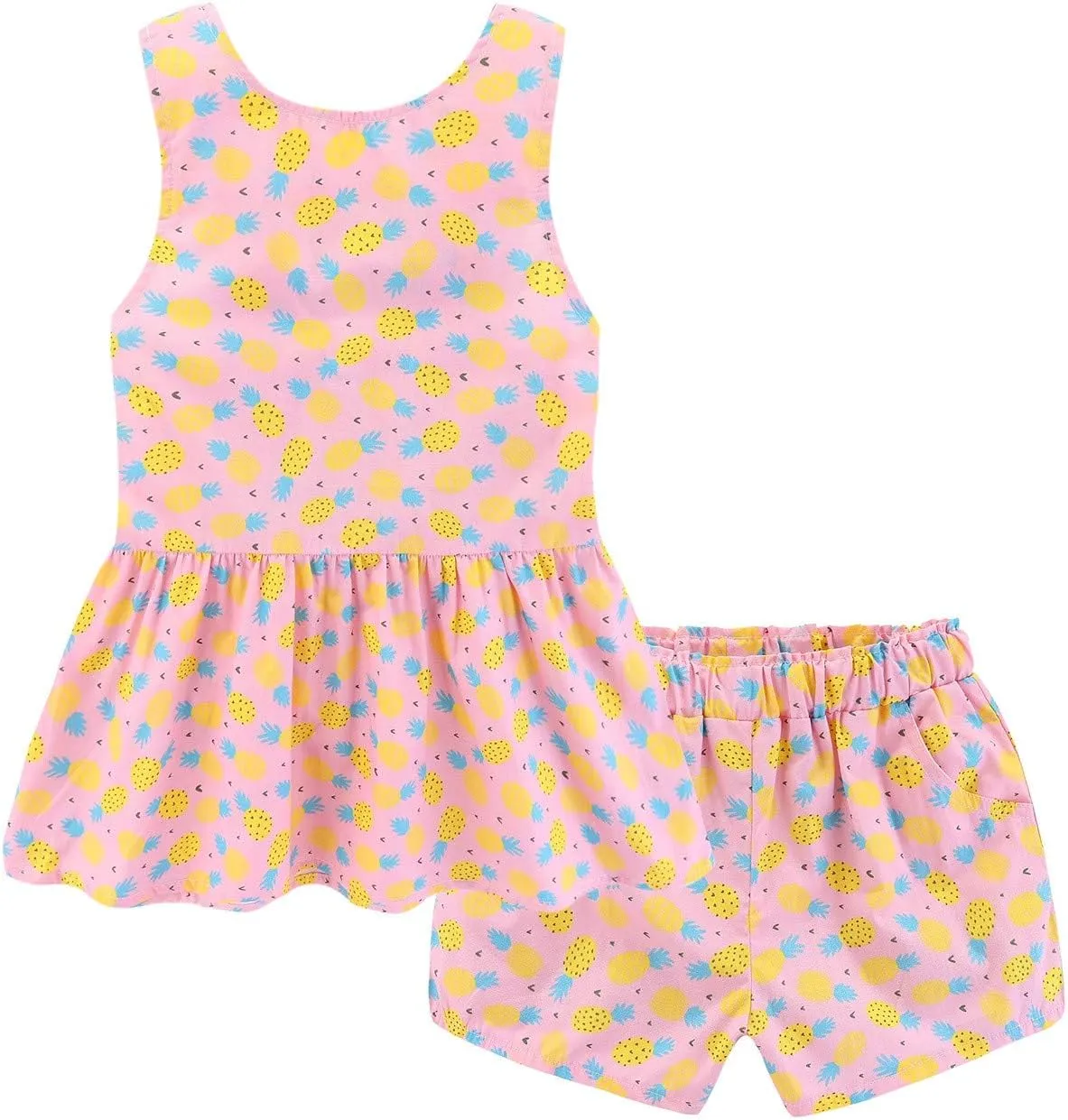 Mud Kingdom Strawberry Girls Outfits Summer Holiday Cute Backless