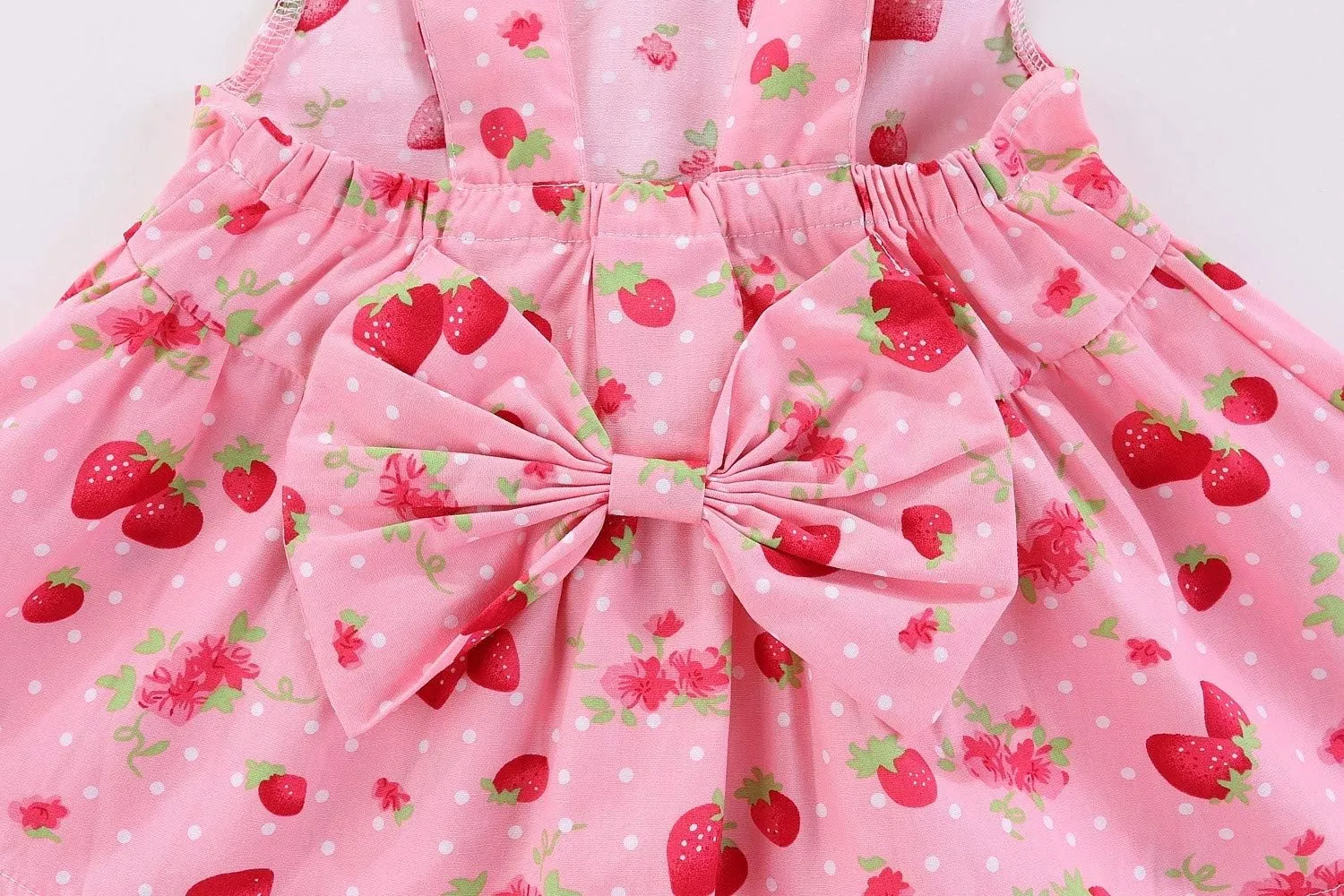 Mud Kingdom Strawberry Girls Outfits Summer Holiday Cute Backless