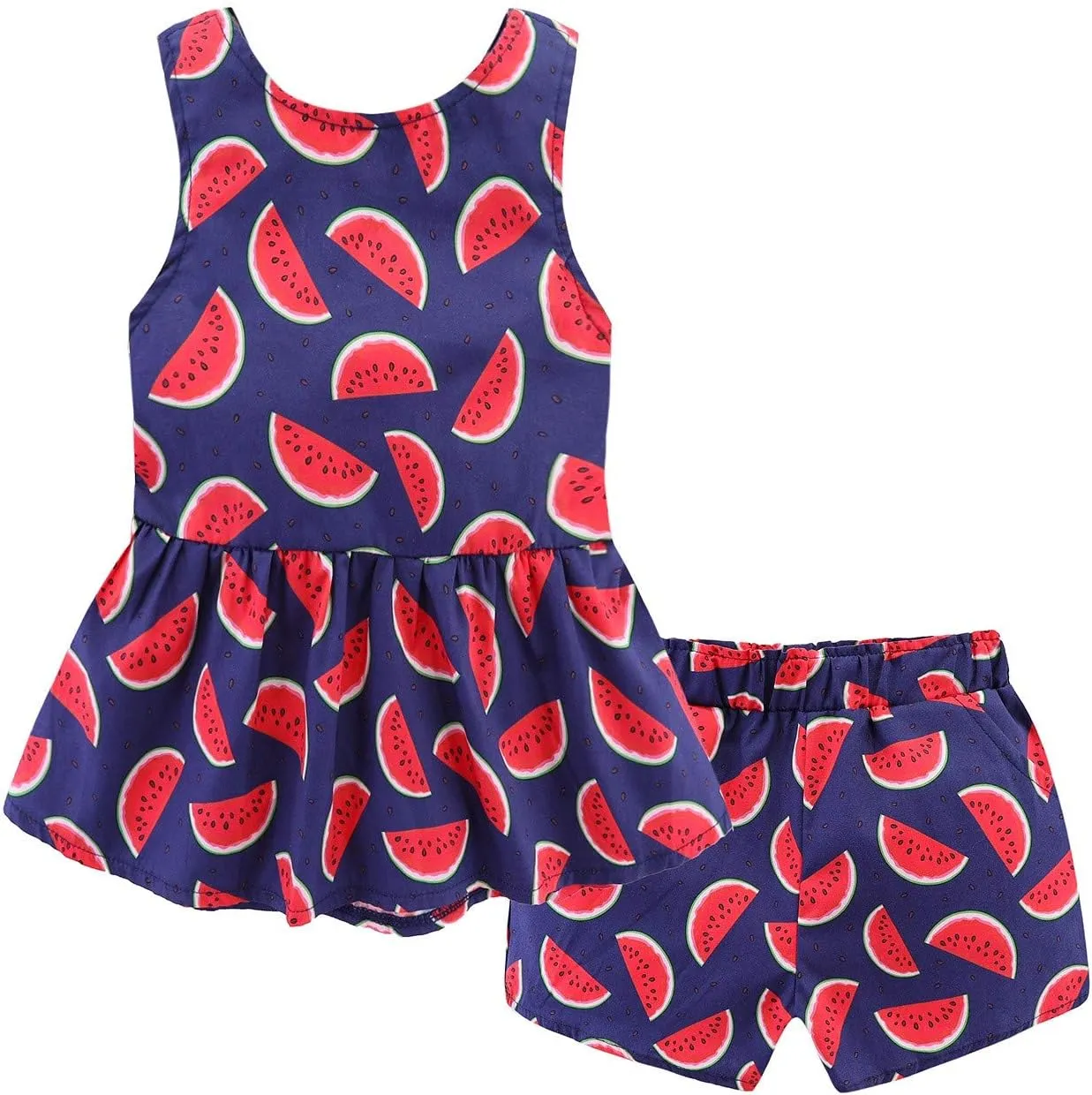 Mud Kingdom Strawberry Girls Outfits Summer Holiday Cute Backless