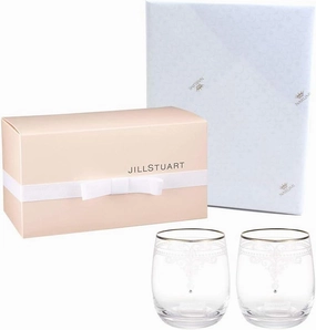 NARUMI(ナルミ) JILL STUART GW4132-42182AAZ Pair Glasses, 8.5 fl oz (250 cc), Clear, Set of 2, Stylish, Cute, Tumbler, Wedding Gift, Made in Japan, Comes with Gift Box, Wrapped