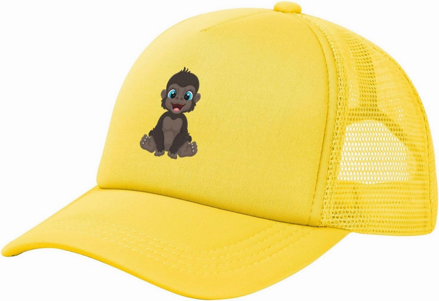 Naughty Little Monkey Baseball Cap for Men Women Adjustable Mesh Trucker Hat Golf Ball Caps
