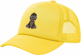 Naughty Little Monkey Baseball Cap for Men Women Adjustable Mesh Trucker Hat Golf Ball Caps