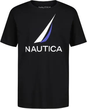 Nautica Boys' Short Sleeve Graphic Crew Neck T-Shirt, Soft, Comfortable, Relaxed Fit
