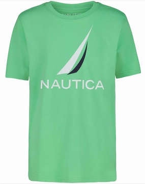 Nautica Boys' Short Sleeve Graphic Crew Neck T-Shirt, Soft, Comfortable, Relaxed Fit