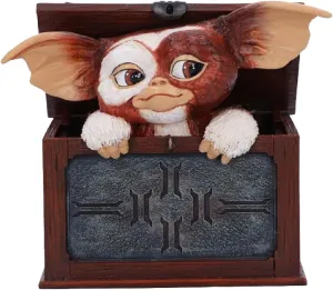 Nemesis Now Gremlins Gizmo in a Box Figurine, Hand-Painted Resin Collectible, Officially Licensed Gremlins Merchandise, 12.5cm