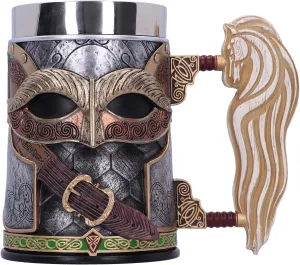 Nemesis Now Lord of the Rings Merchandise Tankard, Hand-Painted Resin Beer Mug with Removable Insert, 15.5cm - Rohan
