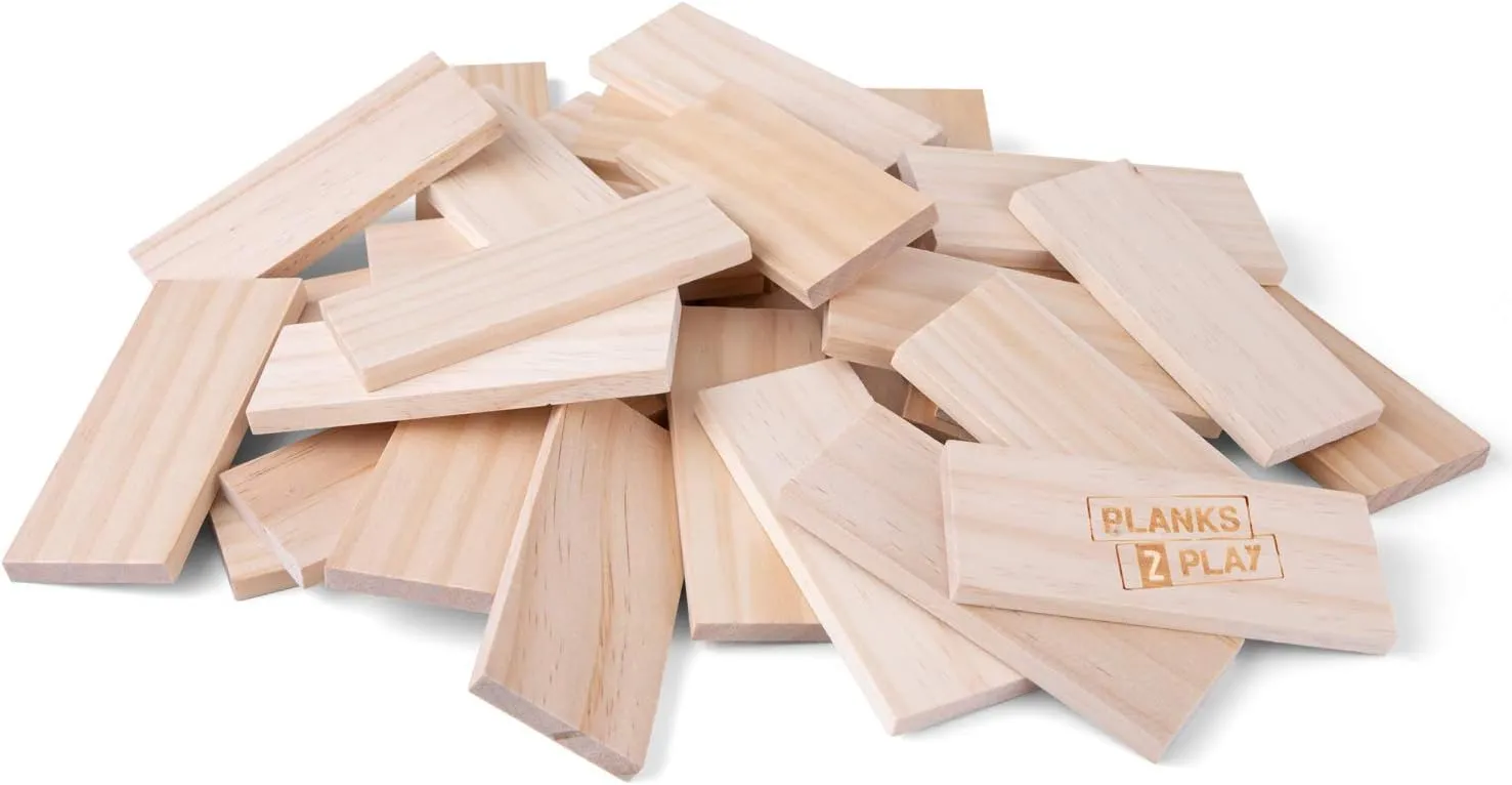 New Classic Toys P2EDP45 Wooden, 45 Pieces-Large Planks-Natural
