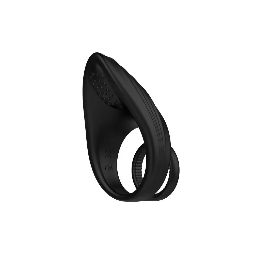 Nexus Silicone Black Rechargeable Enhance Vibrating Cock and Ball Ring