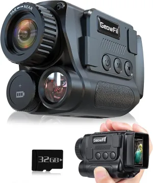 Night Vision Monocular, 4K Infrared Digital Night Vision Goggles for Adults - 850nm IR | 40M Photo & 4K Video | 984FT | 8X Zoom | Rechargeable Battery | 32GB Card | Hunting Camping Advanture Gadgets