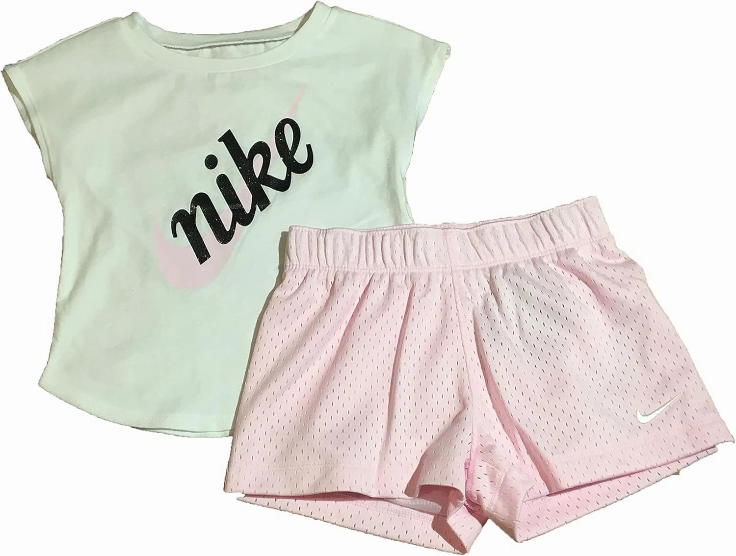 Nike Kids Baby Girl's Script Futura Tee & Shorts Set
