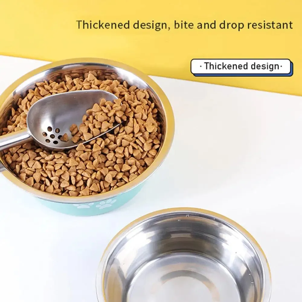 Non-slip Durable Rubber Bottom Food Water Pet Bowl for Small Medium Large Dogs