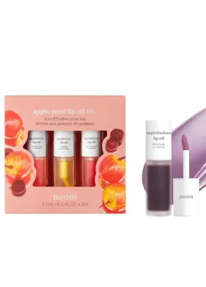 NOONI Korean Hydrating Lip Oil Gift Set - Appleseed Lip Oil Trio, 0.12 Fl Oz x 3ea   Korean Hydrating Lip Oil - Appleblacktea, 0.12 FL Oz Bundle