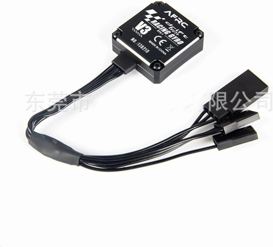 Normal/AVCS Mode Racing Gyro Drift RC Car Stabilizer Metal Case for 1/28 1/18 1/10 1/8 RC Car RC Boat (Black)