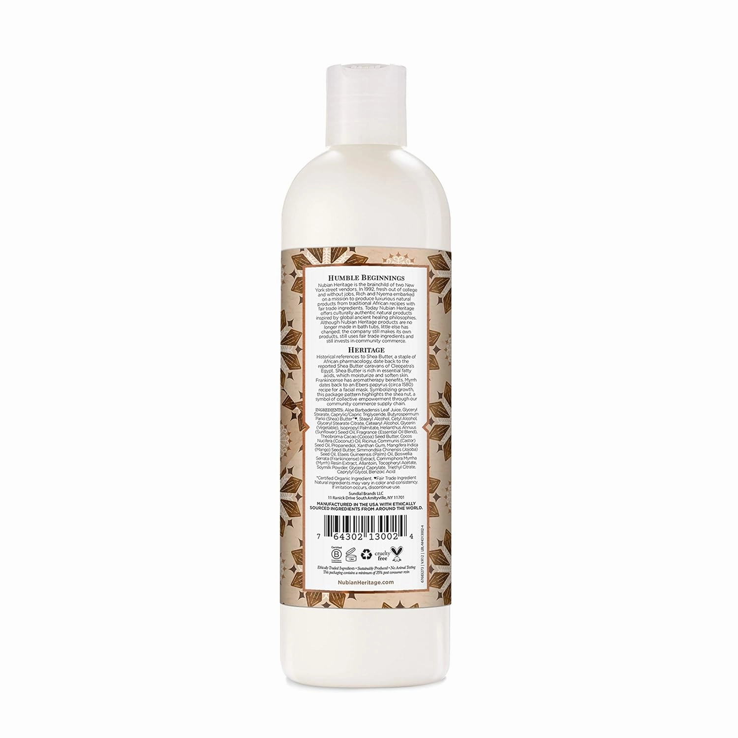 Nubian Heritage Body Wash for Dry Skin Raw Shea Butter Paraben Free Body Wash, 13 Fl Oz (Pack of 2)