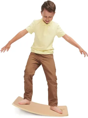 NUTTY TOYS Montessori Wooden Wobble Board for Kids & Adults -100% Natural Wood Balance Board Toddler Balancing Toy Unique Boy & Girl Open Ended Toy Best Christmas Stocking Stuffer Gifts Idea 2024