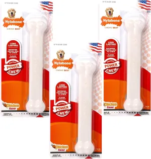 Nylabone 3 Pack of DuraChew Bone Dog Toy, XL/Giant, Chicken Flavor, Made in The USA
