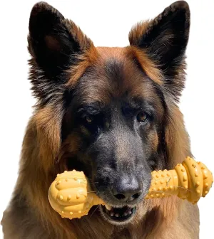 Nylabone Barbell Bone Power Chew Toy for Dogs, Dog Toys for Aggressive Chewers, Peanut Butter Flavor, XX-Large - 50   lbs, 1 Count