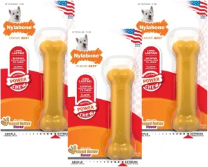 Nylabone Dura Chew Dog Chew Bones (Peanut Butter, 3-Bones)