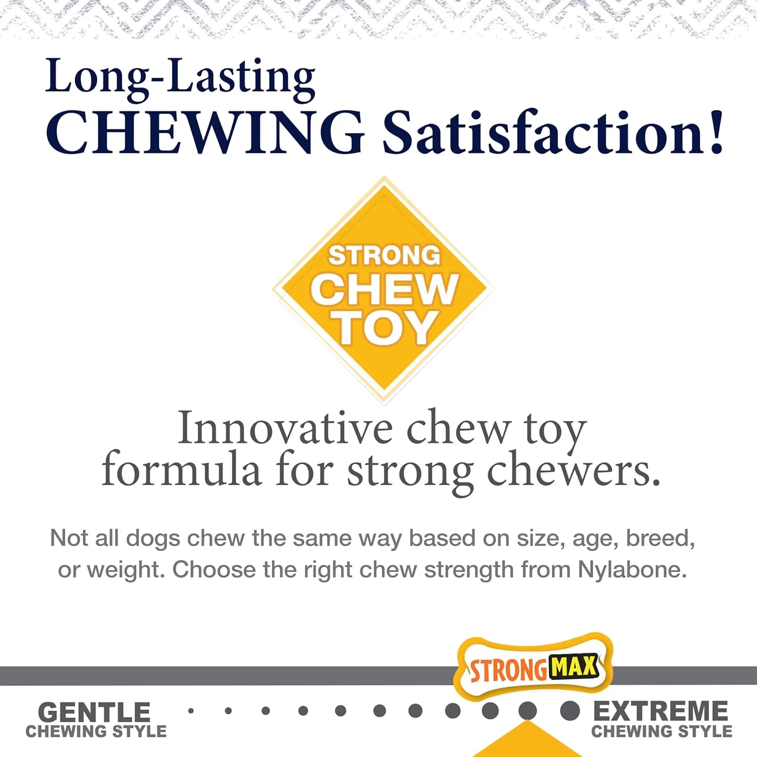 Nylabone Gourmet Style Strong Chew Toy Bundle, Toys for Dogs, Baby Back Ribs & Aged Cheddar Flavor, Large - Up to 50 lbs, 3 Pack