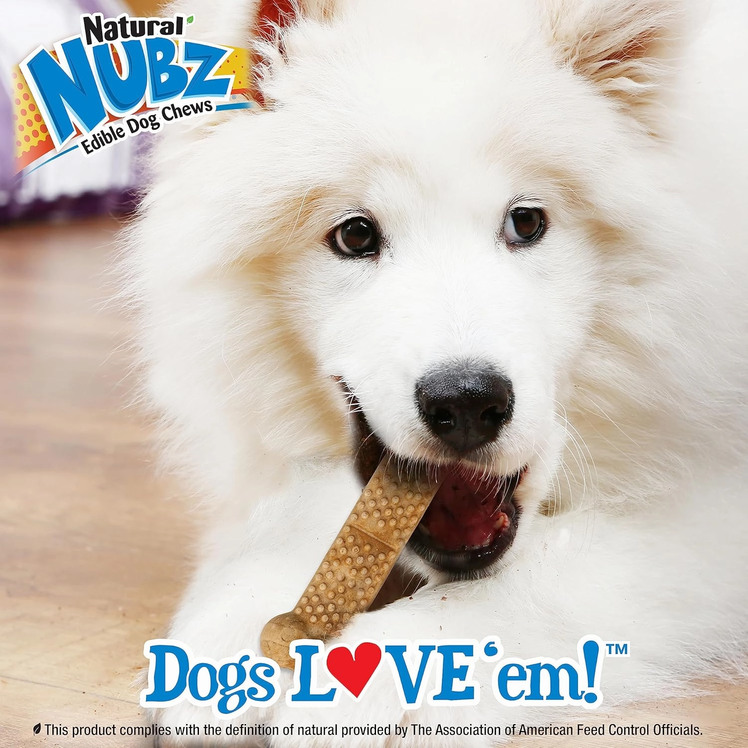 Nylabone Nubz Natural Edible Dog Chew Treats for Large Dogs, Long Lasting Dog Bones Made in USA, Chicken Flavor Dental Chews, For Dogs Up to 50 lbs. (18 Count)
