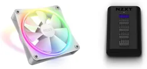 NZXT F120 RGB Duo - 120mm Dual-Sided RGB Fan – 20 Individually Addressable LEDs & Internal USB Hub 3 - AC-IUSBH-M3-4 Internal USB 2.0 Ports - 3M Dual Lock Tapes - Magnetic Body