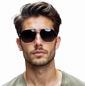 OCCI CHIARI Oversized Polarized Sunglasses for Men Classic Aviator Metal Frame Fishing Driving Sun Glasses UV Protection