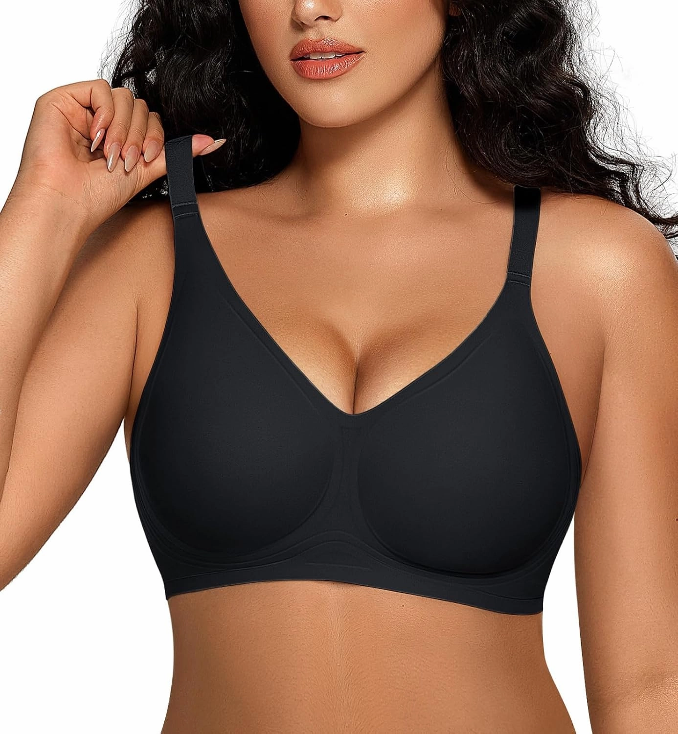 OEAK Women Comfortable Push Up Bras Wireless Seamless Full Coverage Bralette Buttery Soft Everyday Tshirt Bra Convertible Bra