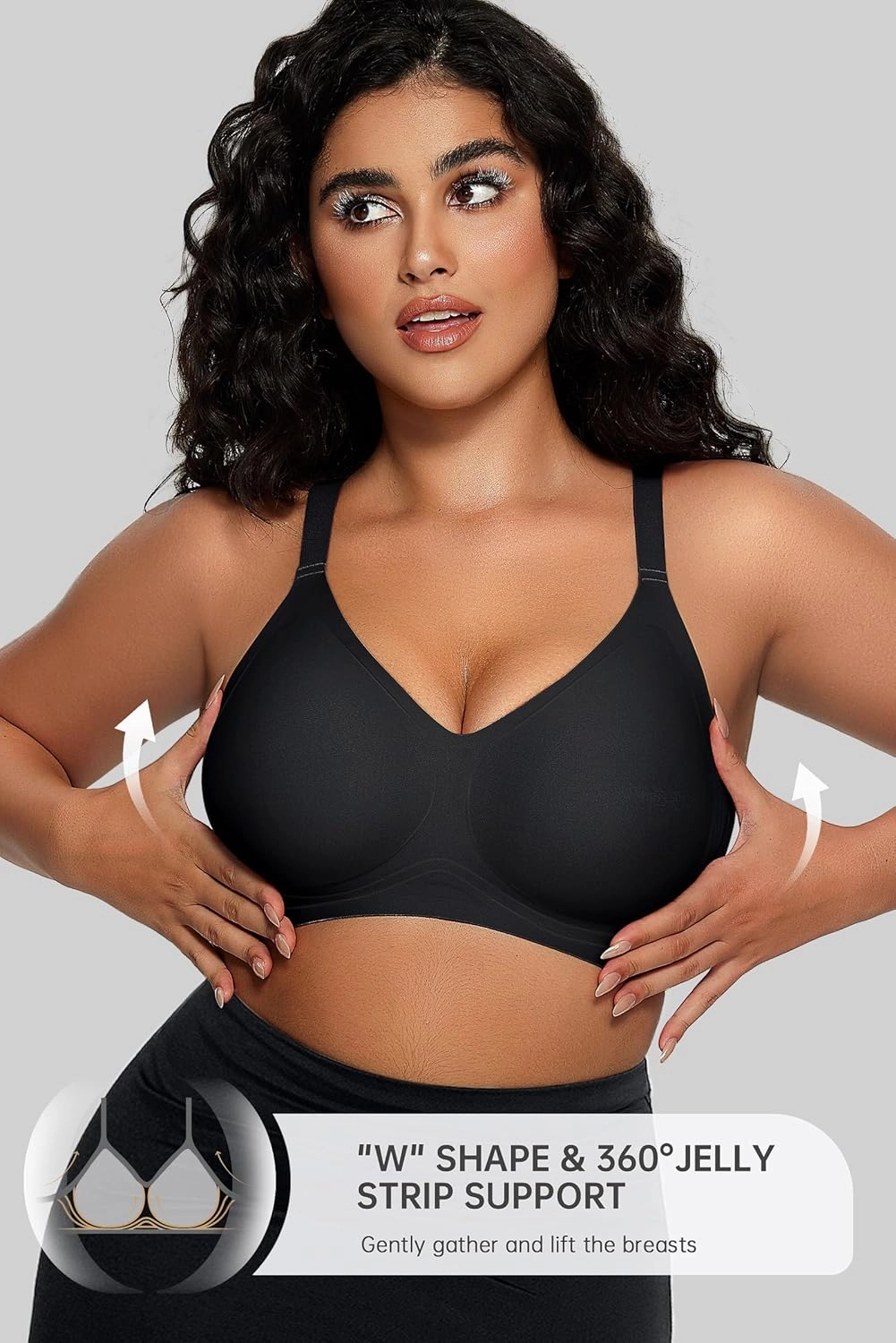 OEAK Women Comfortable Push Up Bras Wireless Seamless Full Coverage Bralette Buttery Soft Everyday Tshirt Bra Convertible Bra