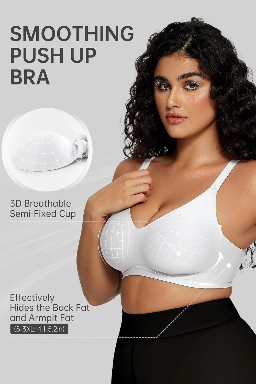 OEAK Women Comfortable Push Up Bras Wireless Seamless Full Coverage Bralette Buttery Soft Everyday Tshirt Bra Convertible Bra