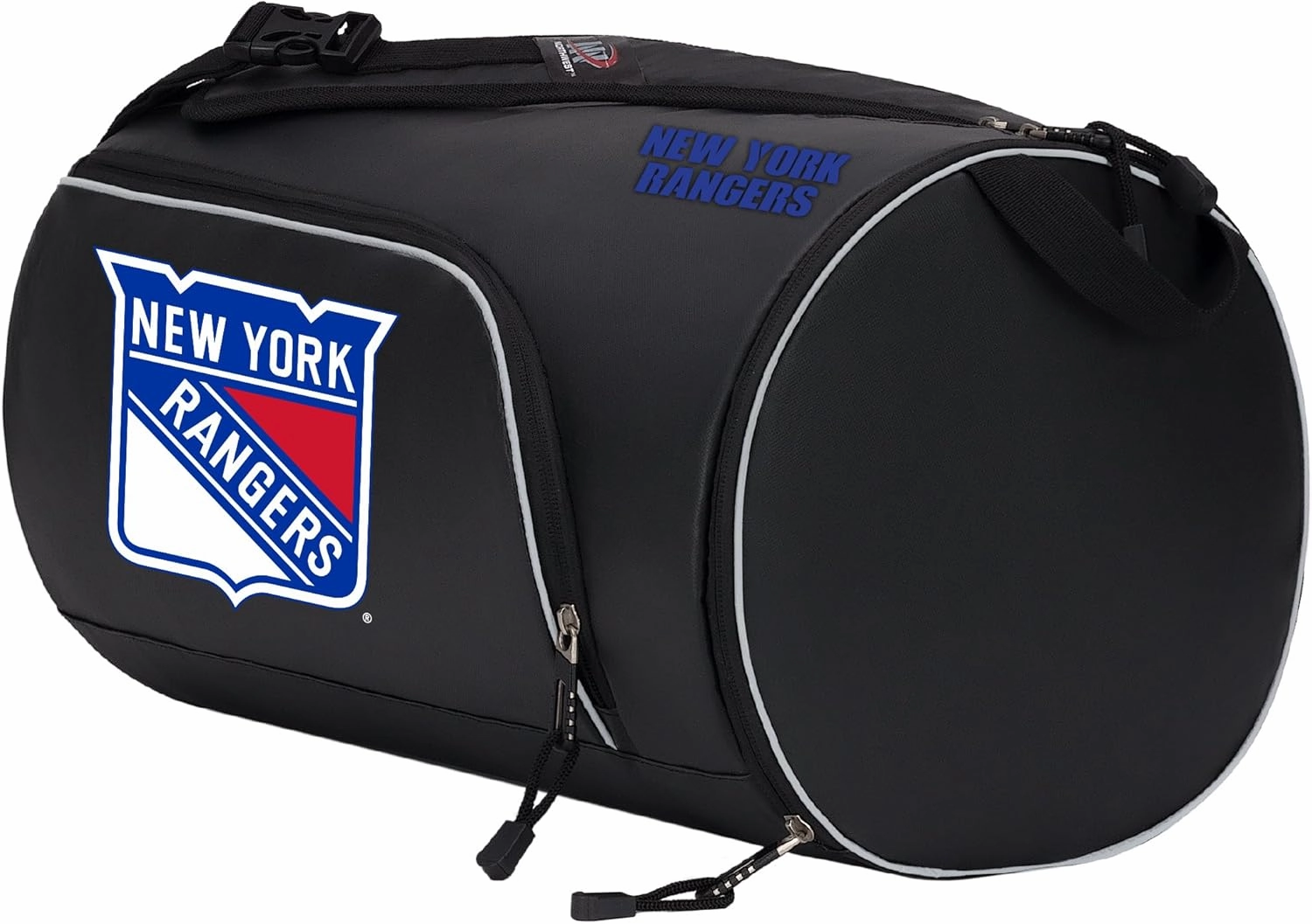 Officially Licensed NHL "Squadron" Duffel Bag, Black, 20" x 10.75" x 10.75"