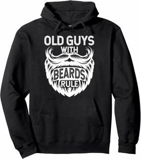 Old Guys With Beards Rule Grandpa Grandfather Pullover Hoodie