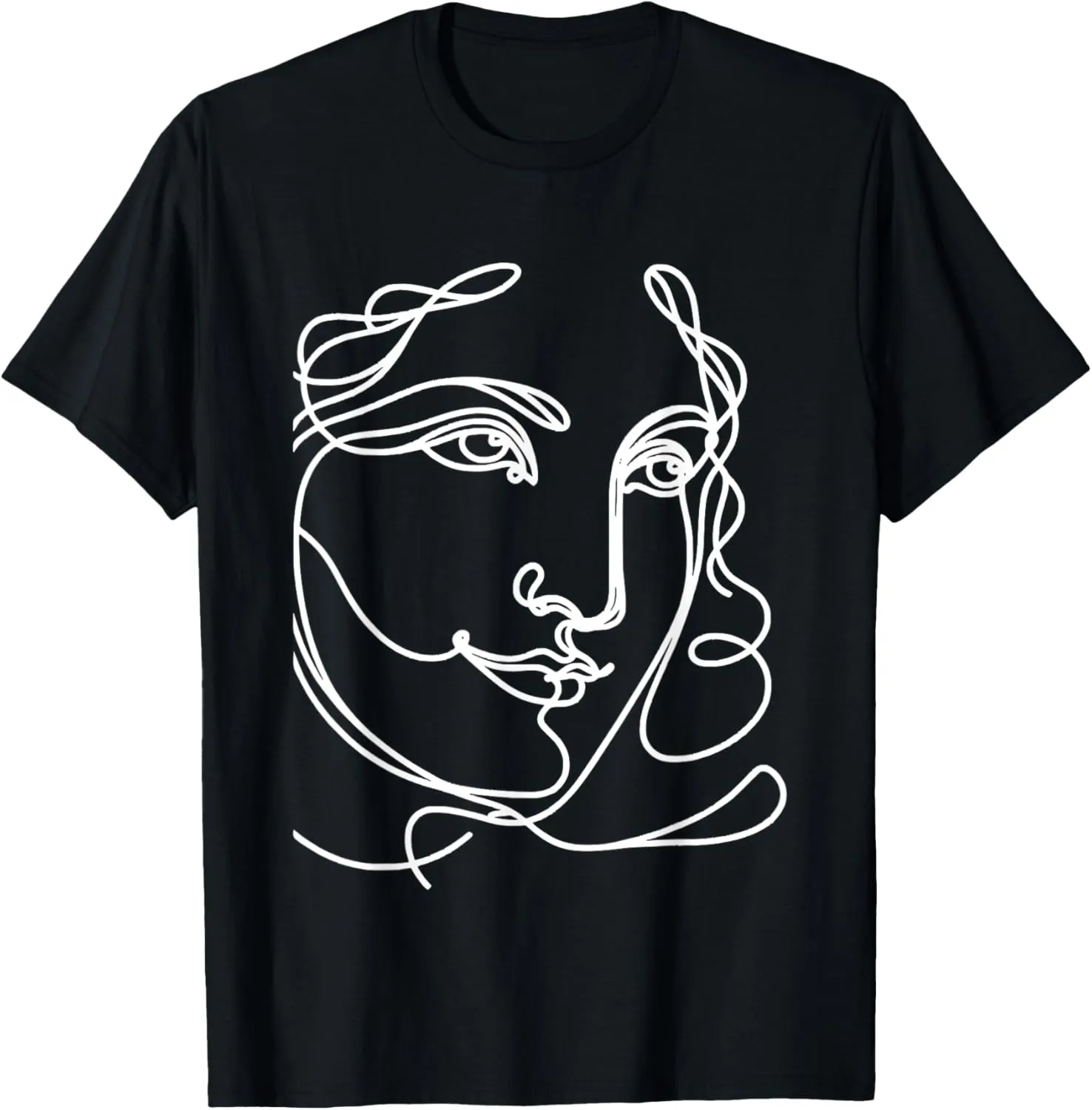 One Line Art Drawing Da Vinci'S Mona Lisa T-Shirt